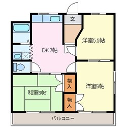 ハイブリッジ湯田の物件間取画像